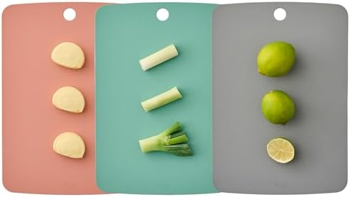 TPU Small Cutting Board Set of 3 9"x12" - Flexible Cutting Mats for