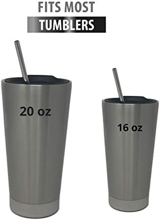 Reusable Stainless Steel Straws with Wood Cases, 6-Pack, 8.5-Inch
