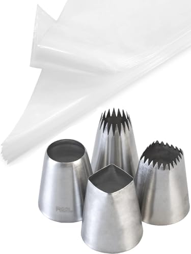 Big Piping Tips and Bags for Eclairs, Pastry & Mashed Potatoes