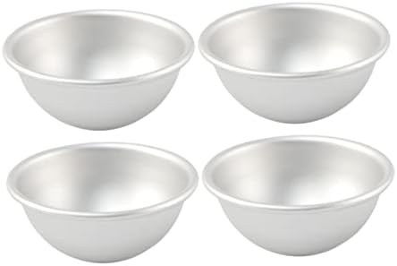 Half-Round Cake Mold Set - 4Pcs Aluminum Alloy Baking Pan for Diy Bath