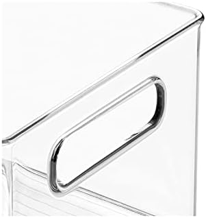 mDesign Plastic Deep Bin Organizer Caddy Container w/ Handles for