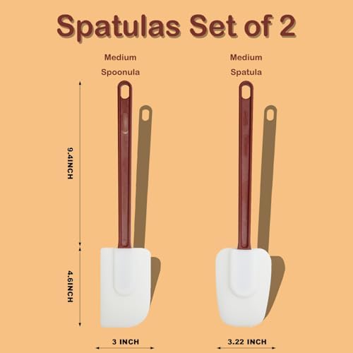 14 INCH Silicone Spatulas Heat Resistant Heavy Duty Rubber Spatulas