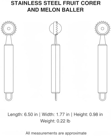 Stainless Steel Fruit Corer and Melon Baller - Dual-End Kitchen Tool