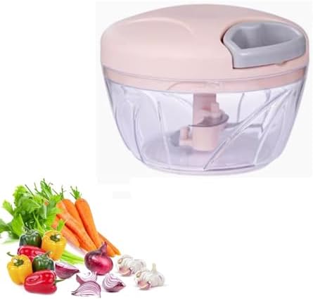 Mini Manual Food Processor Vegetable Chopper, Easy to Clean, Hand Pull