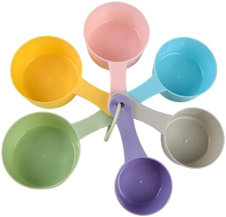 Measuring Cups Set 6, Colorful Plastic Measuring Cup Set, Big Size
