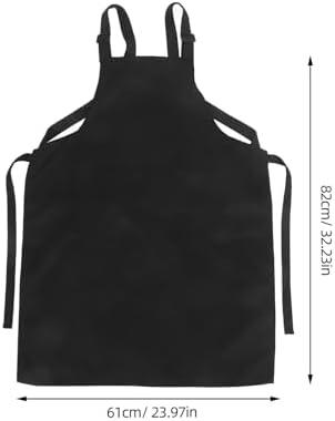 Adjustable Women Kitchen Apron with Spacious Front Pocket Cross Back