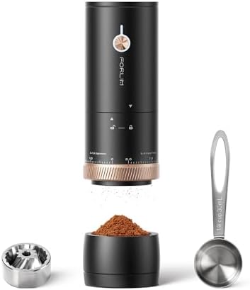 FORLIM Portable Burr Coffee Grinder, 80 Settings
