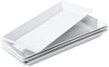 14" Rectangular Platters Set of 4, White Ceramic Platters, Large Serving Plates for Party, Entertaining, Wedding, Rectangle Serving Dishes for Steak, Sushi, Appetizer, Oven Dishwasher Safe