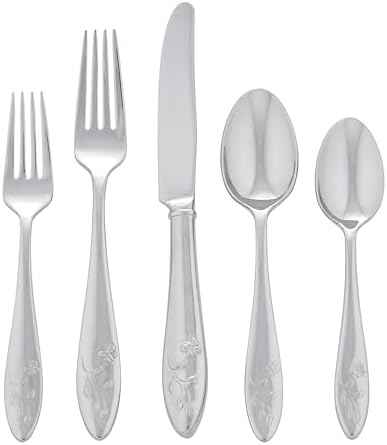 Lenox Butterfly Meadow 65-Piece 18/10 Silverware Set for 12, Flatware