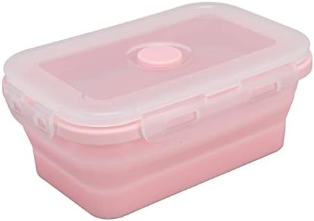 Pongnas 500ml Silicone Food Storage Containers for Camping Microwave