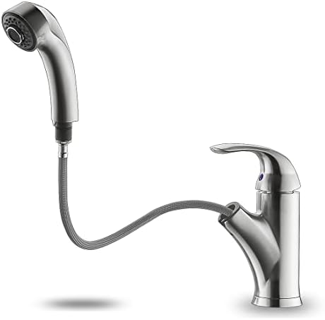 Brushed Nickel Kitchen Faucet with Pull Out Sprayer