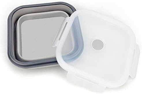 CARTINTS Collapsible Camping Bowl, Silicone Food Container with Lid