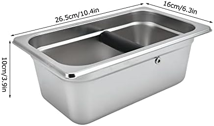 Large Stainless Steel Coffee Knock Box (10.4x6.3x3.9 Inch) – Durable