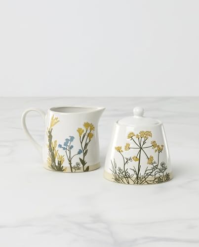 Lenox Wildflowers Stoneware Sugar and Creamer Set