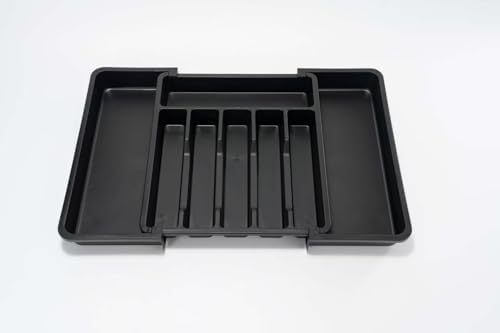 Expandable Drawer Organizer, 8 Compartments, BPA-Free Plastic, Matte