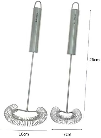 2pcsSet Egg Beater Stainless Steel Spring Egg Whisk, Kitchen Milk Egg