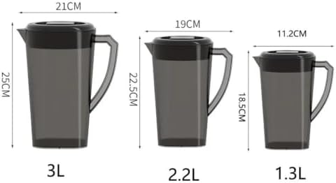 Glass Pitcher with Lid High Capacity Plastic Water Jug Pitcher