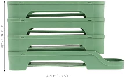 Layer Plastic Egg Holder Auto Rolling Dispenser for Refrigerator Door