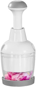 Food Chopper with Container, 360-Degree Blades, Dishwasher Safe, White
