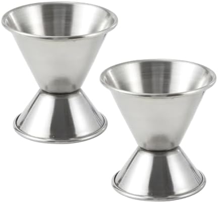 Soro Essentials- 1/2 oz / 1 oz Stainless Steel Jigger Set of 2- Double