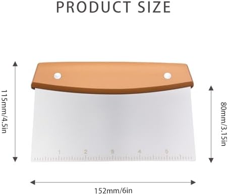 Heran Stainless Steel Bench Scraper with Comfortable Wood Handle