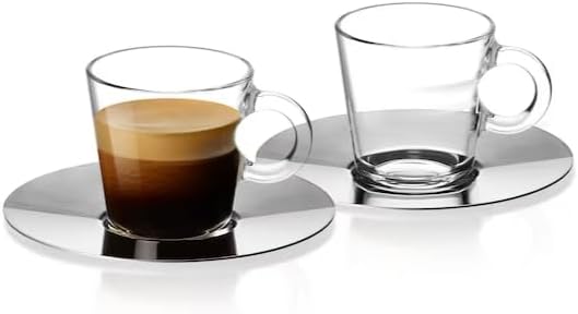 Nespresso -View collection: set of 2 espresso glass cups and saucers