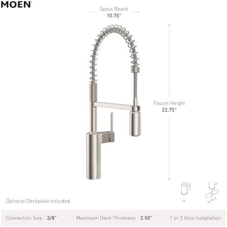 Moen 87863SRS Inara Stainless Pulldown Kitchen Faucet