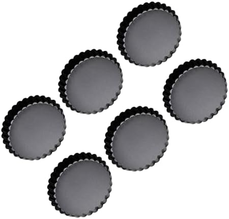 6 Pack Small Mold Set Fluted Baking Pans Removable Bottom Tart Pans