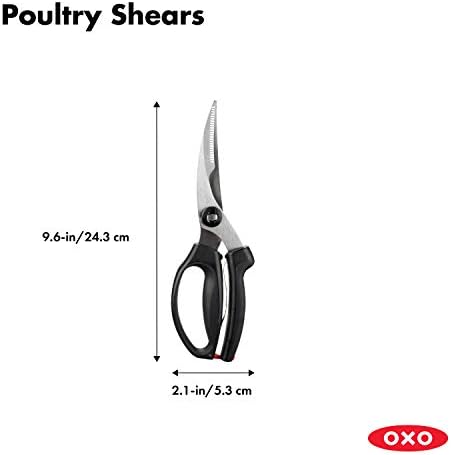 OXO Good Grips Spring-Loaded Poultry Shears, Heavy Duty, Black