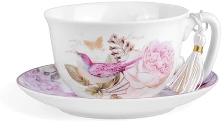 STP GOODS Bone China Tea/Coffee Cup and Saucer in Gift Box Fine Set of