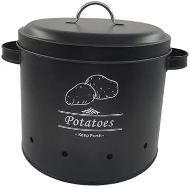 MagiDeal Metal Vintage Vegetables Storage Bin Farmhouse Storage Tin