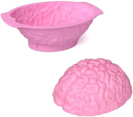 Halloween Silicone Molds - Brain Jello Mold with Support Base, 3D