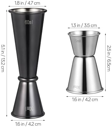 304 Stainless Steel Double Jigger Set for Bartending 15/30ml