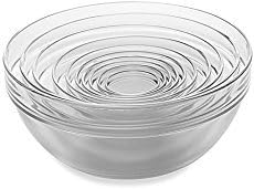 10-Piece Nested Glass Bowl Set [Set of 2] Color: Green