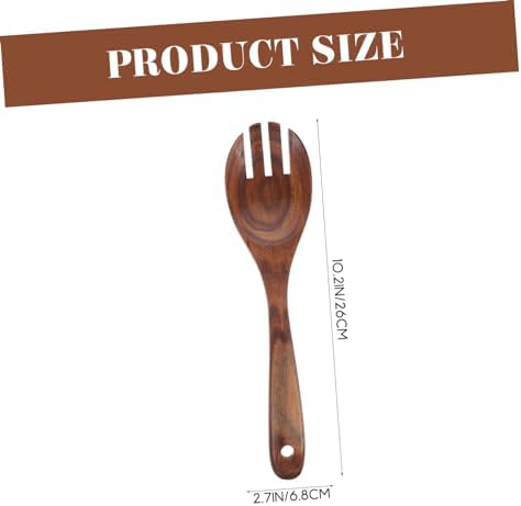 Acacia Wood Salad Servers Spork 10.4 Inch Wooden Serving Utensil for