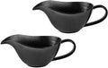Sizikato Set of 2 Classic Porcelain Easy Pour Gravy Sauce Boat Creamer