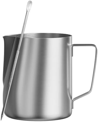 Milk Frothing Pitcher, 12 Oz/350 ML Milk Frother Steamer Cup Stainless