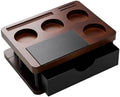 Espresso Tamping Station with Knock Box, 8-in-1 Wooden Coffee