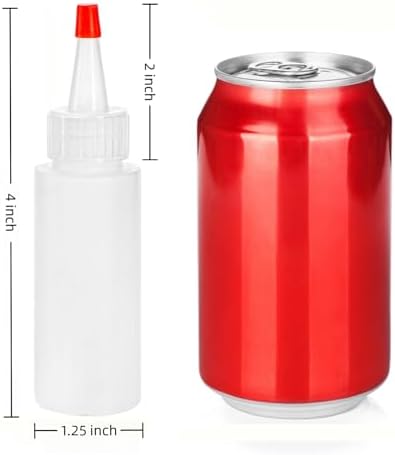 Bekith 40 Pack 2 oz Plastic Squeeze Condiment Bottles with Red Tip