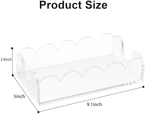 Acrylic Napkin Holder, 4" x 8", Clear