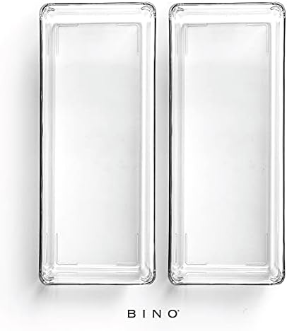 BINO | Oblong Plastic Drawer Organizer Bin, 2-Pack | THE ARTISAN