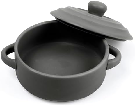 Stoneware Brie Cheese Baking Dish and Warmer with Lid - Oven Safe