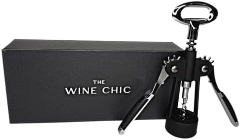 The Wine Chic Heavy Duty Winged Wine Opener, Durable Corkscrew Wine