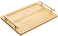Serving Tray Coffee Table Tray with Metal Handles Rectangular Serving