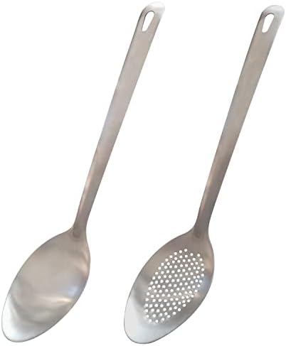 2-Piece Stainless Steel Cooking Spoon Set