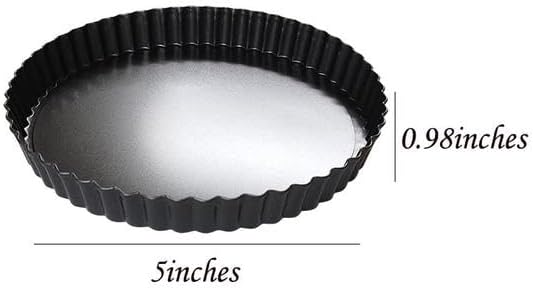 Pie Tart Pans 5 inch Set of 6 with Removable Bottom Non-stick Round
