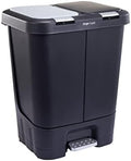 Step N' Sort 2 x 5.5 Gallon Dual Trash and Recycling Bin, Black
