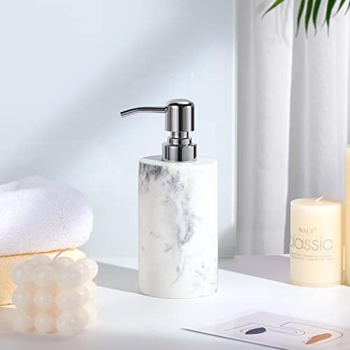 Luxspire Soap Dispenser, Cylinder-Shaped Soap Bottles, Gravel White