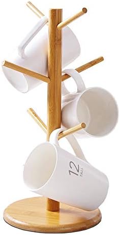 Mug Holder Tree, Coffee Cup Holder, Bamboo Mug Tree for Counter