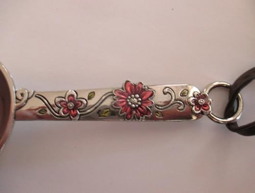 Ganz 4-Piece Measuring Spoons Set, Farmhouse Pigs with Flowers